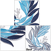 Gorgecraft 4Pcs 2 Style Leaf Computerized Embroidery Cloth Iron on/Sew on Patches DIY-GF0005-33C-4