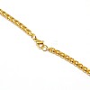 304 Stainless Steel Wheat Chain Necklace Making X-STAS-A028-N005G-3