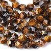 Faceted Natural Tiger Eye Beads Strands G-K066-01-6mm-01-2