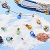 10Pcs 5 Colors Round Glass Cork Bottles Ornament GLAA-FS0001-73-9