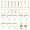 CHGCRAFT 30Pcs 3 Styles Alloy Open Back Bezel Pendants FIND-CA0007-86-1