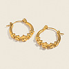 European Style Star 304 Stainless Steel Hoop Earrings LS-IU1810-1