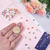 80Pcs 10 Sets Flower Glass Seed Beaded Charms FIND-SC0021-45-3