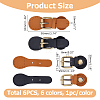 6Pcs 6 Colors Cowhide Bag Sew on Snap Closure FIND-FI0001-19-2