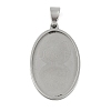 Non-Tarnish 201 Stainless Steel Pendant Cabochon Settings STAS-L279-012P-01-1