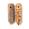 Natural Picture Jasper Pointed Pendants G-D460-01D-2