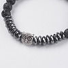 Synthetic Hematite Stretch Bracelets BJEW-I241-23A-2