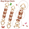 WADORN 2Pcs Butterfly Alloy Enamel Purse Strap Extender FIND-WR0007-23A-5