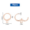   50Pcs Brass Huggie Hoop Earring Findings KK-PH0005-25-2