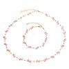 Natural Freshwater Pearl Beaded Necklaces & Beaded Bracelets WG42834-03-5