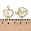 Brass Micro Pave Cubic Zirconia Pendants KK-D057-12G-2