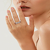 1Pc Alloy Rhinestone Finger Rings RJEW-LP0003-60-1