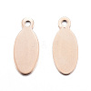 Ion Plating(IP) 304 Stainless Steel Stamping Blank Tag Pendants X-STAS-D167-13RG-2