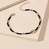 Bohemian Glass Seed Bead & Natural Cowrie Shell Beaded Anklets FS-WG8F2C0-01-2