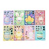 8Pcs Easter Make your Own Face PVC Self Adhesive Cartoon Stickers STIC-G001-12-1
