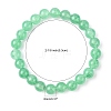 Dyed Natural Green Aventurine Beads Stretch Bracelets X-BJEW-Q305-2