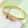 304 Stainless Steel Rhinestone Hinged Bangles for Women BJEW-F540-03G-2