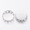 Brass Lace Edge Bezel Cups KK-P053-02P-RS-2