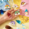 DIY Rainbow Tassel Keychain Making Kit DIY-TA0004-96-6