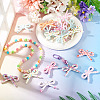 22Pcs 11 Colors Opaque Printed Acrylic Pendants MACR-TA0002-87-7