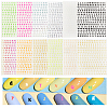 Olycraft 24 Sheets 12 Colors Letter Style Plastic Nail Art Stickers MRMJ-OC0003-21-1