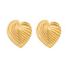 304 Stainless Steel Heart Stud Earrings for Women OP2975-1-4