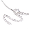 Stone Teardrop Pendants Necklace with Cable Chain for Women NJEW-JN03785-8