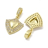 Rack Plating Brass Micro Pave Cubic Zirconia Pendants KK-E114-04G-01-2