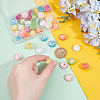 48Pcs 8 Colors Transparent Resin Cabochons RESI-PH0002-53-3