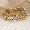 5Pcs CCB Round Beaded Stretch Bracelets WGF8C34-14-1