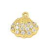 Rack Plating Brass Micro Pave Clear Cubic Zirconia Charms KK-P277-10G-1