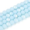 Frosted Opaque Glass Beads Strands GLAA-T032-P6mm-MBB10-1
