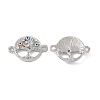 Alloy Crystal Rhinestones Connector Charms FIND-A024-45P-1