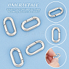 4Pcs 304 Stainless Steel Spring Gate Rings STAS-UN0051-08-5