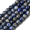 Natural Lapis Lazuli Beads Strands G-A163-07-6mm-2