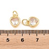 Valentine's Day Brass Micro Pave Clear Cubic Zirconia Charms KK-H292-52A-G-3