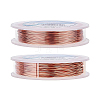 BENECREAT 3 Rolls 3 Style Bare Round Copper Craft Wire CWIR-BC0006-16-5