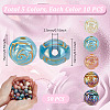 50Pcs 5 Colors Rainbow Color Plating Acrylic Beads OACR-GA0001-21-2