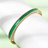 304 Stainless Steel Enamel Hinged Cuff Bangles for Women SA-CBAC920-07G-3