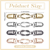 4Pcs 4 Colors Retro Alloy Cardigan Clips FIND-ME0002-40-2