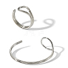 Stylish 304 Stainless Steel Cuff Bangle & Ring Set for Women's Summer Accessories WU8942-4-1