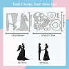 Wedding Theme Carbon Steel Cutting Dies Stencils DIY-WH0309-1431-6