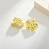 Brass Stud Earrings for Women LS-EJEW-F365-03LG-1