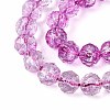 Crackle Transparent Glass Beads Strands X1-GLAA-N063-8mm-05-3