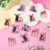 12Pcs 4 Styles Printed Acrylic Pendants OACR-TA0004-14B-5