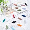 32Pcs 16 Colors Horse Eye Plastic Brooches JEWB-GO0001-06-4