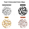 PVD Vacuum Plating 304 Stainless Steel Lobster Claw Clasps STAS-UN0007-64-5