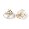 Electroplate Natural Spiral Shell Pendants SSHEL-N042-09-2