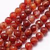 Faceted Natural Agate Beads Strands G-F344-39-6mm-1