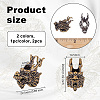 2Pcs 2 Colors Brass Pendants KK-OC0001-57-2